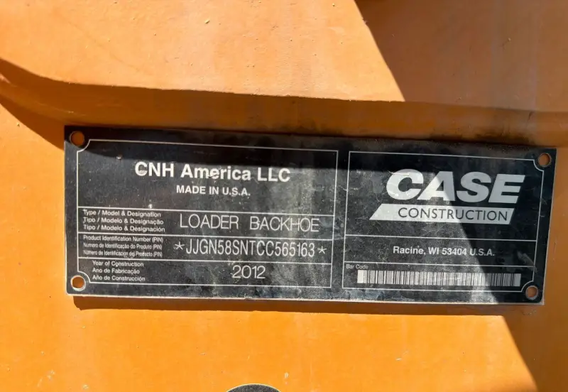 2012 Case 580 Super N photo 97
